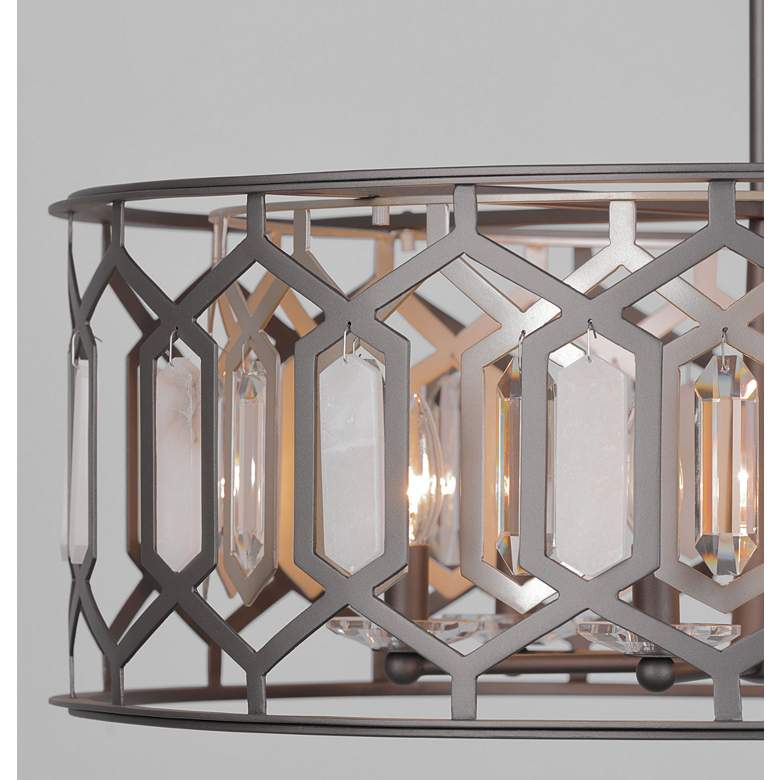 Image 5 Minka-Lavery Hexly 6-Light Bronze and Sultry Silver Pendant more views