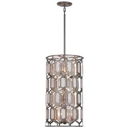 Minka-Lavery Hexly 9-Light Bronze and Sultry Silver Foyer Pendant
