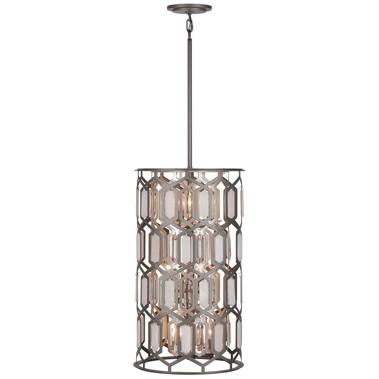 Image 3 Minka-Lavery Hexly 9-Light Bronze and Sultry Silver Foyer Pendant more views