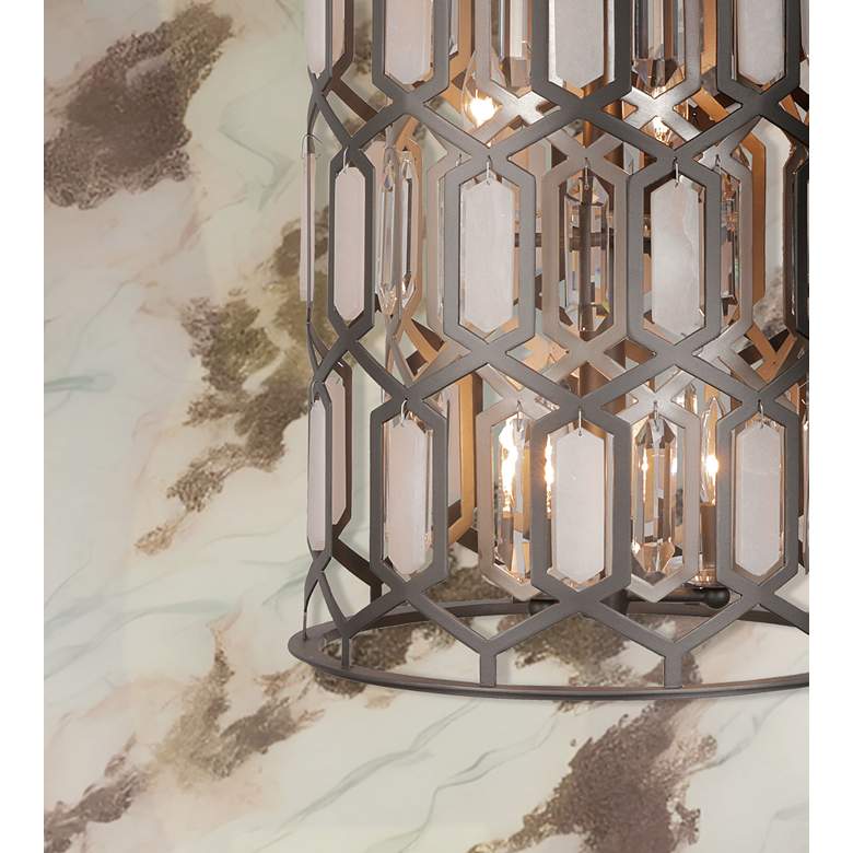 Image 6 Minka-Lavery Hexly 9-Light Bronze and Sultry Silver Foyer Pendant more views
