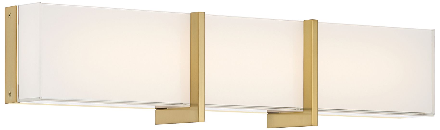 Image 5 Minka-Lavery High Rise LED 24.25-in Bath Bar - Brush Gold with White Glass more views