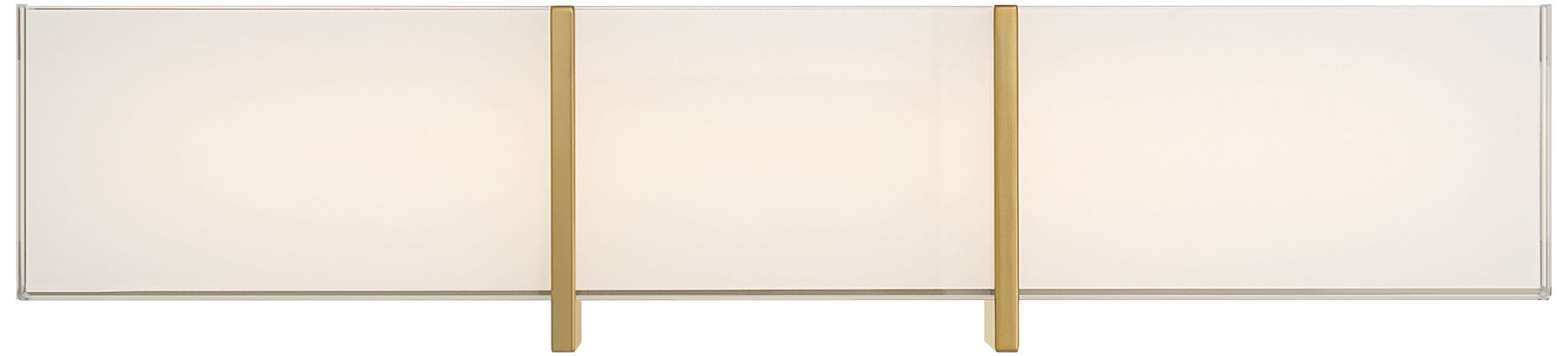 Minka-Lavery High Rise LED 24.25-in Bath Bar - Brush Gold with White Glass