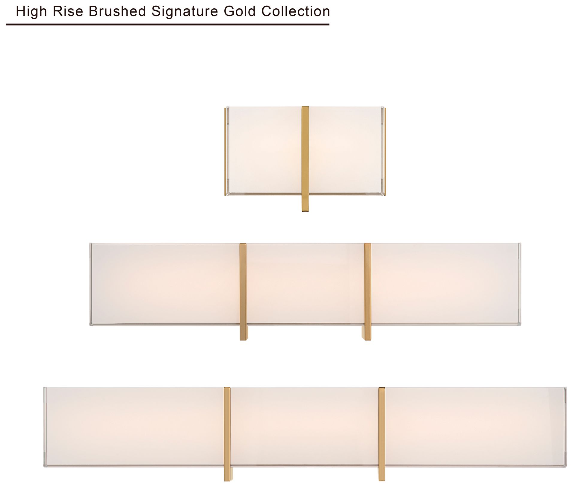Minka-Lavery High Rise LED 24.25-in Bath Bar - Brush Gold with White Glass