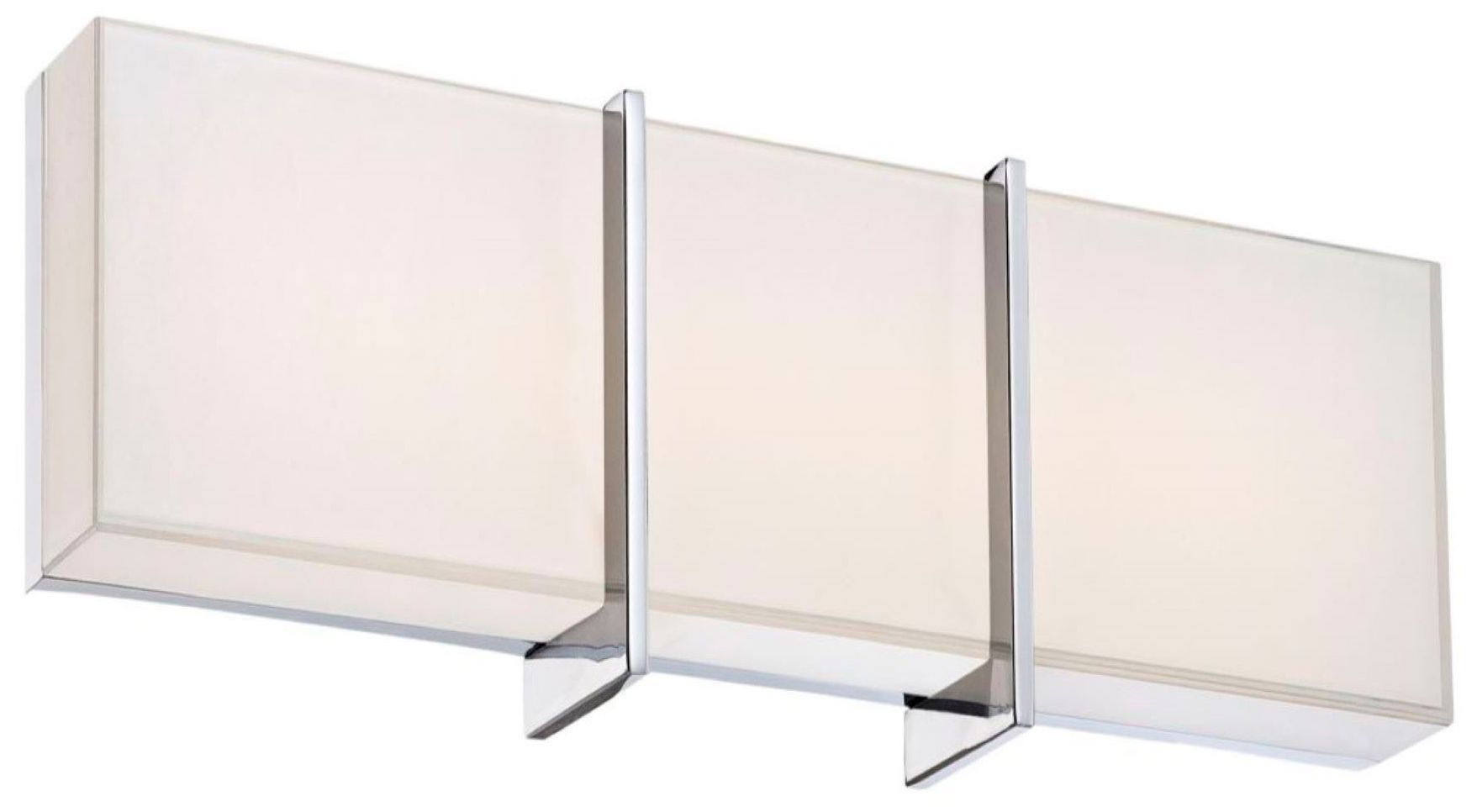 Minka-Lavery High Rise LED 24.25-in Chrome Vanity Light with Glass Shade
