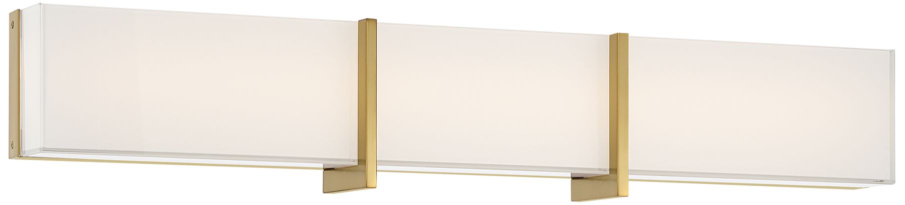 Thumbnail1 of Minka-Lavery High Rise LED 30.25-in Bath Bar - Brush Gold with White Glass