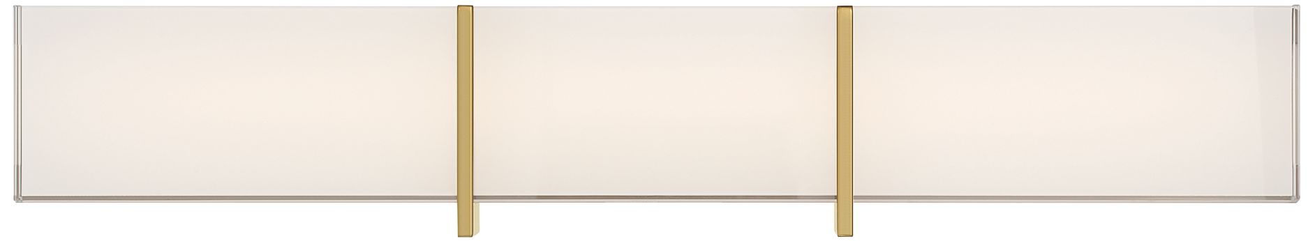 Minka-Lavery High Rise LED 30.25-in Bath Bar - Brush Gold with White Glass