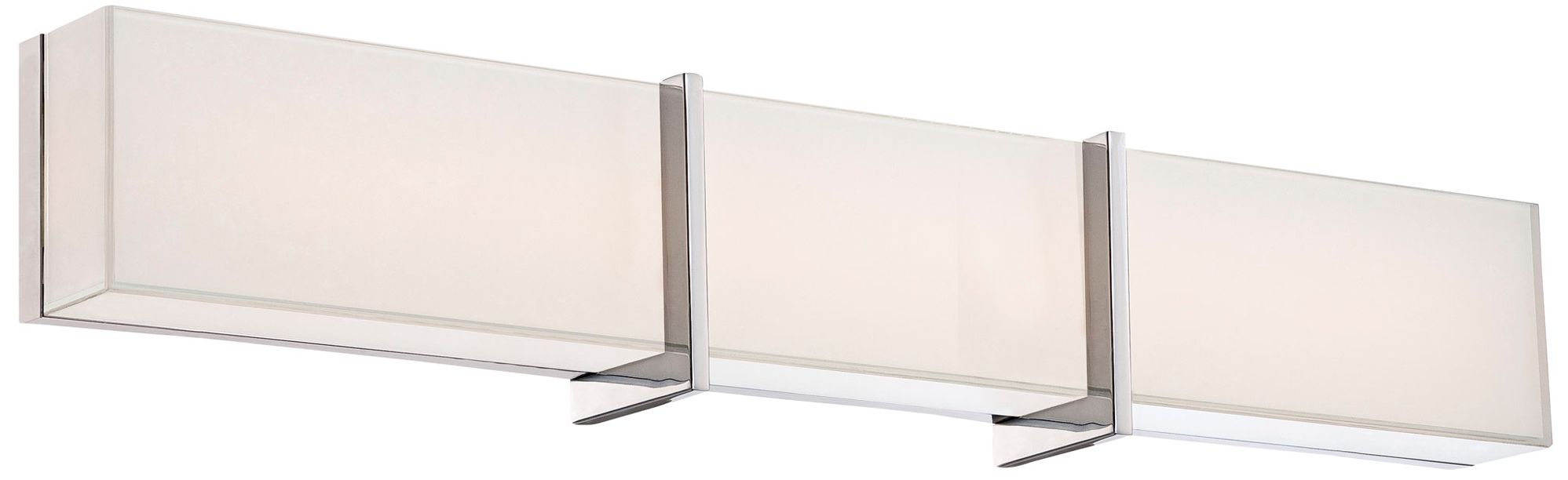 Minka-Lavery High Rise LED 30-in Chrome Vanity Light with Glass Shade