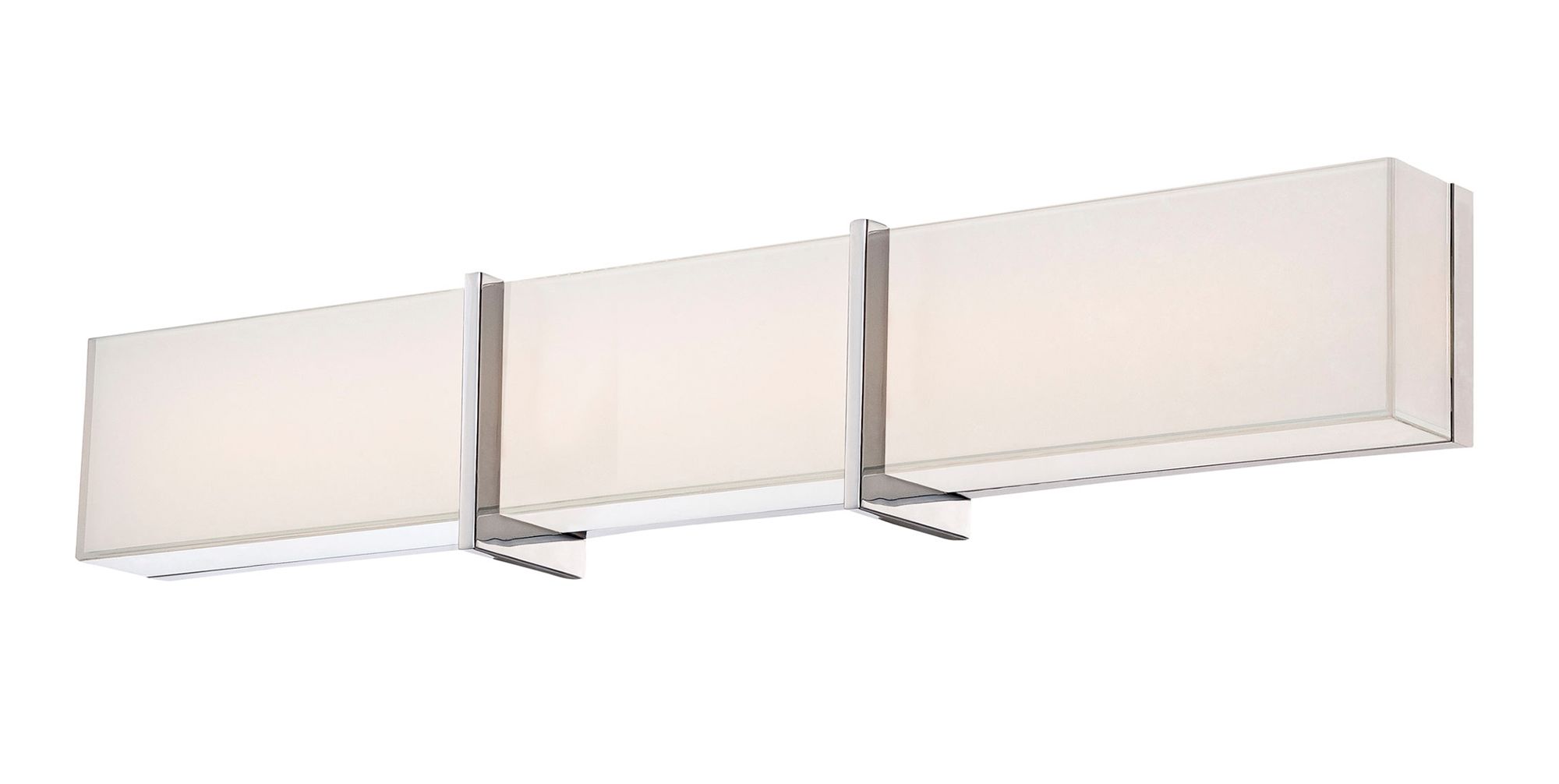 Image 6 Minka-Lavery High Rise LED 30-in Chrome Vanity Light with Glass Shade more views