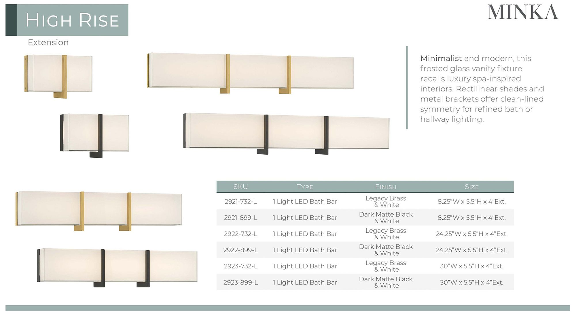 Image 7 Minka Lavery High Rise LED 30-in Matte B more views