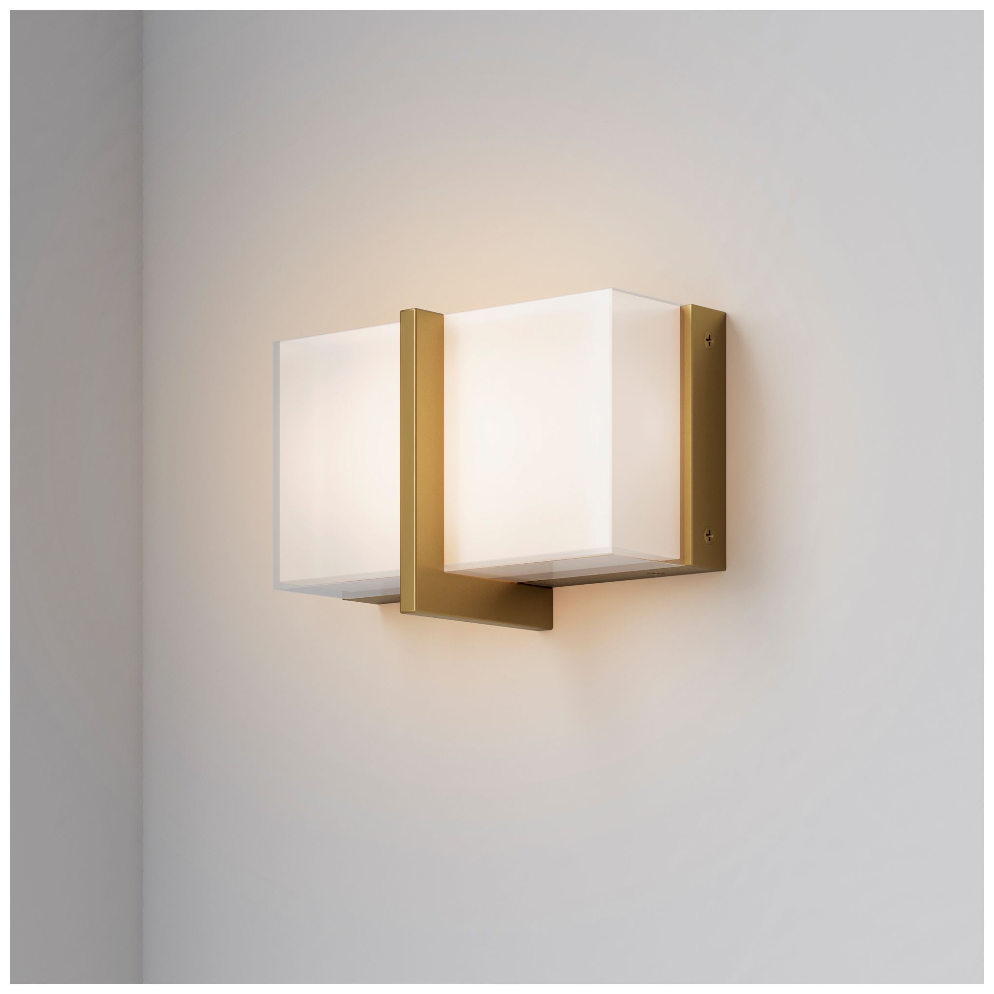 Image 2 Minka-Lavery High Rise LED 8.5-in Bath Bar - Brushed Gold with White Glass more views
