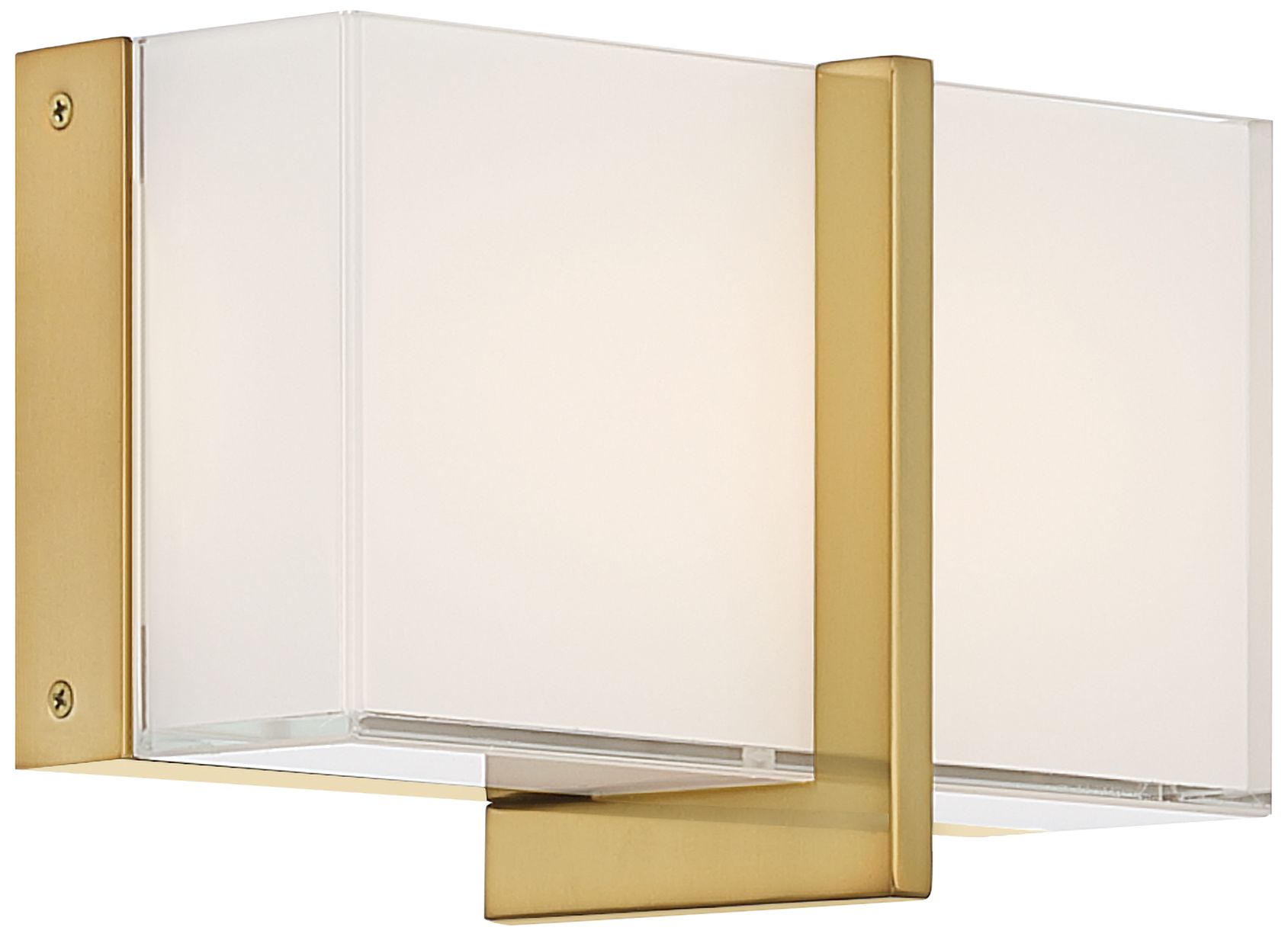 Image 5 Minka-Lavery High Rise LED 8.5-in Bath Bar - Brushed Gold with White Glass more views