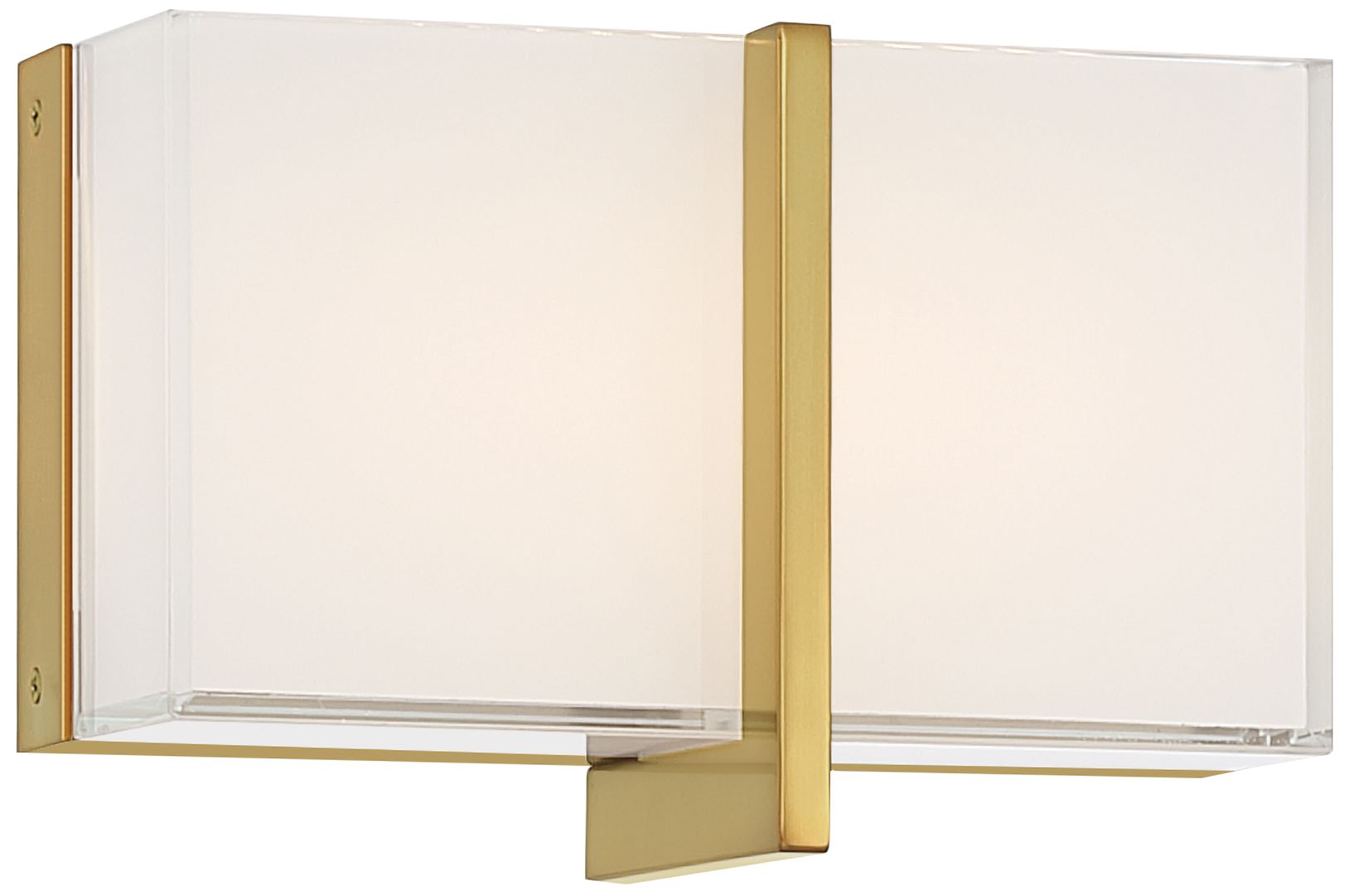 Image 7 Minka-Lavery High Rise LED 8.5-in Bath Bar - Brushed Gold with White Glass more views