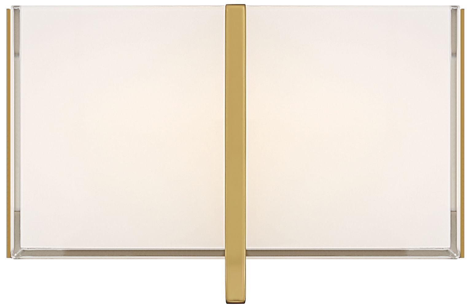 Minka-Lavery High Rise LED 8.5-in Bath Bar - Brushed Gold with White Glass