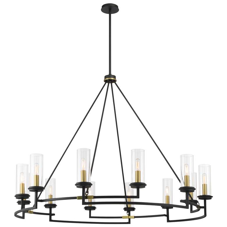 Image 1 Minka-Lavery Hillstone 12-Light Black and Soft Brass Chandelier
