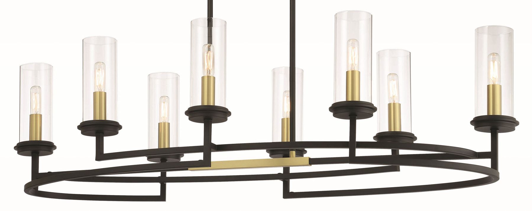 Image 6 Minka-Lavery Hillstone 8-Light Black and Soft Brass Island Chandelier more views