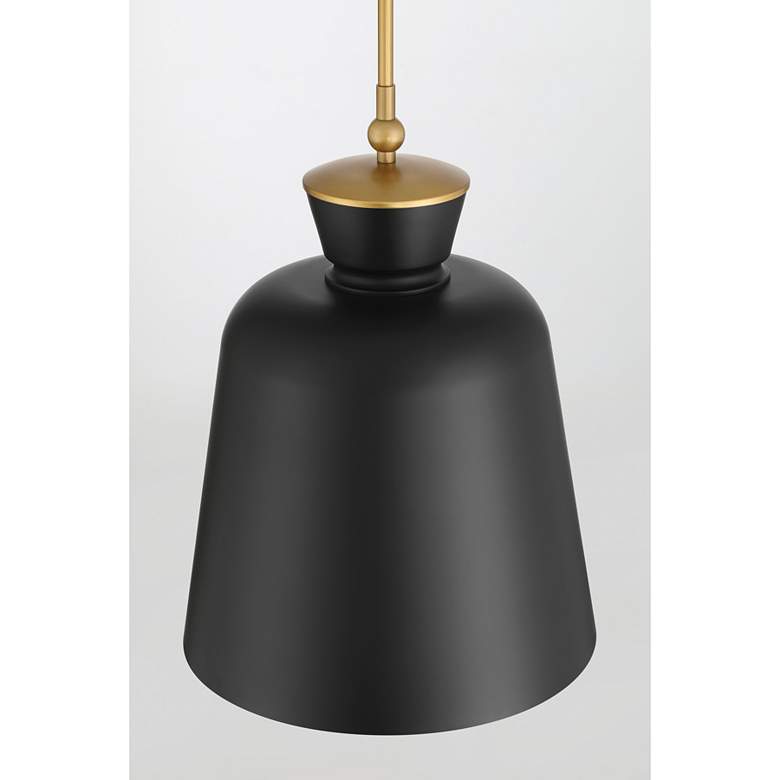Image 2 Minka Lavery Holloway 1-Light 15-in Brass and Matte Black Pending Lighting more views