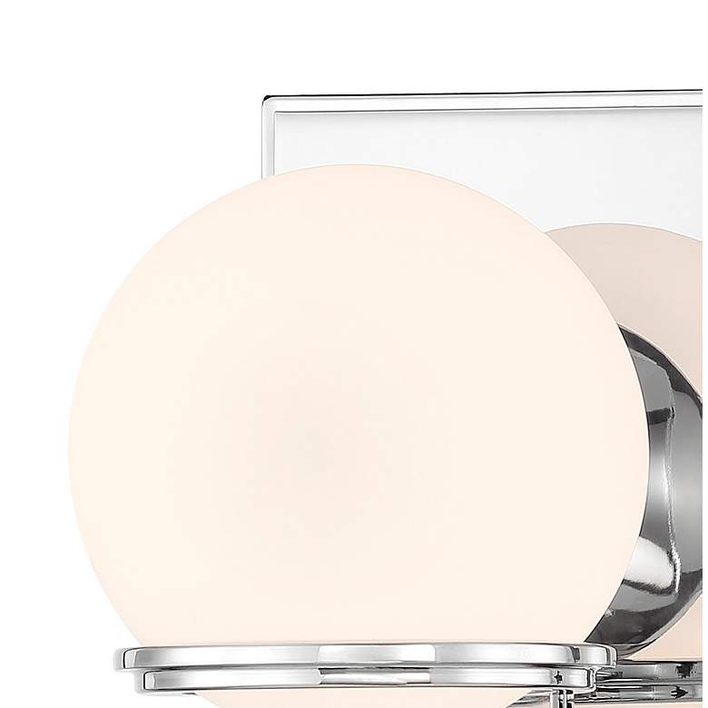 Image 2 Minka-Lavery Hollywood Nights 1-Light Chrome Vanity with Opal Glass Shade more views