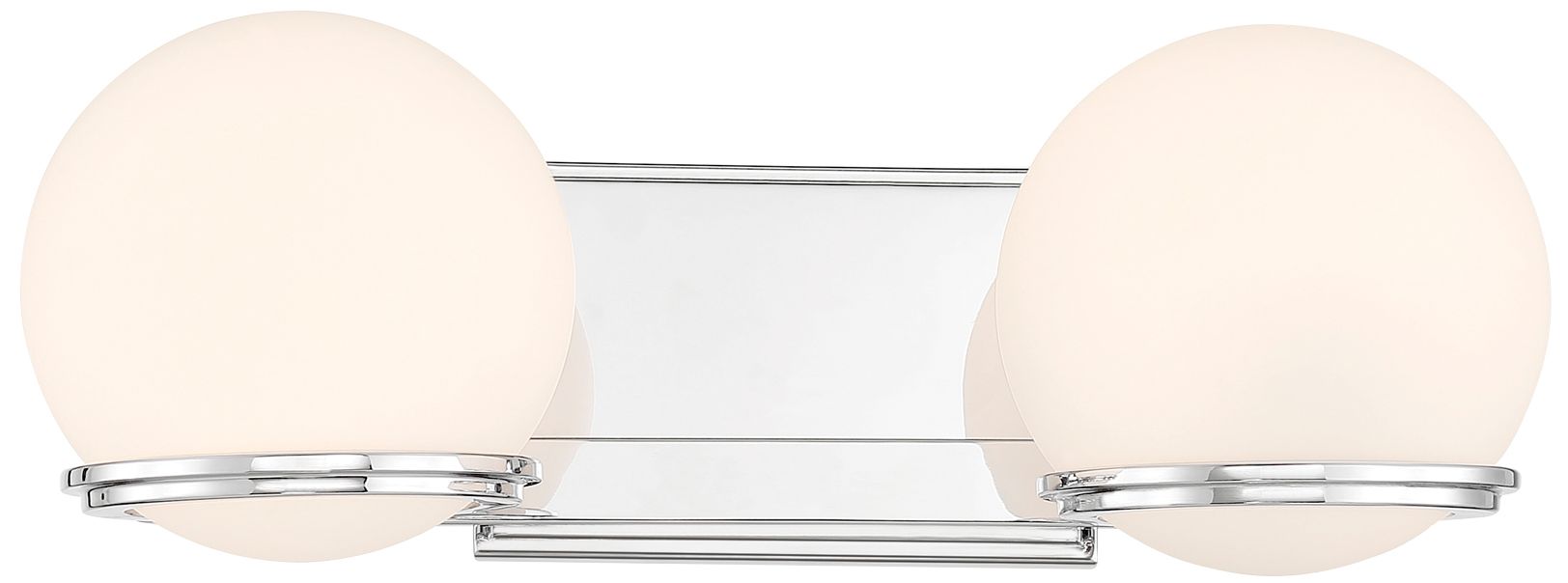 Minka-Lavery Hollywood Nights 2-Light Chrome Vanity with Opal Glass Shade