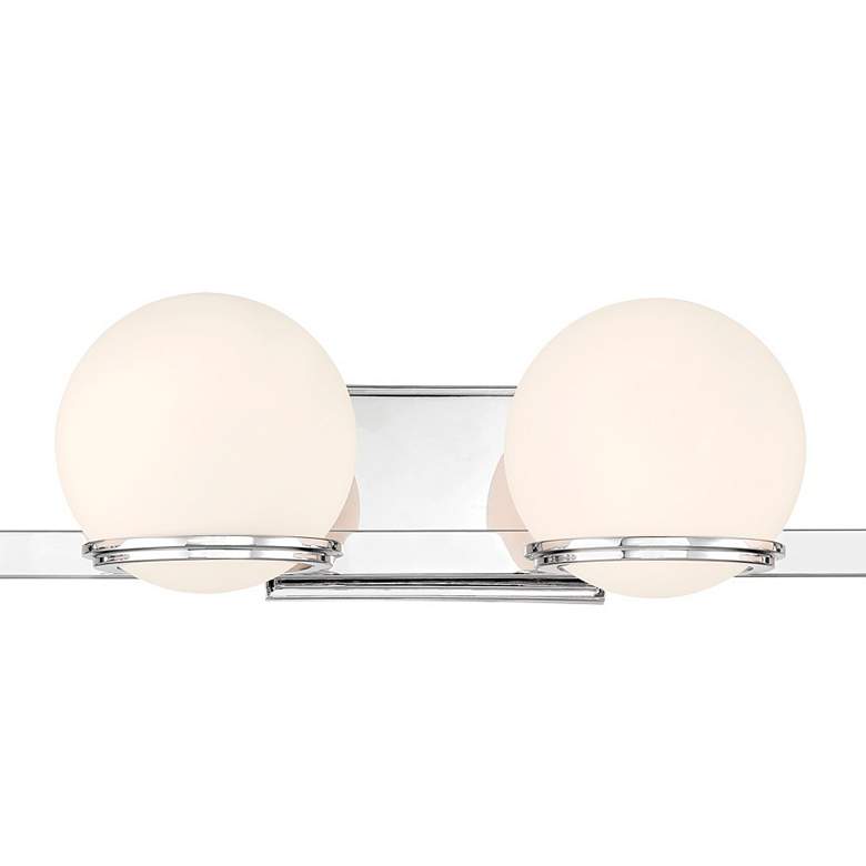 Image 2 Minka-Lavery Hollywood Nights 4-Light Chrome Vanity with Opal Glass Shade more views