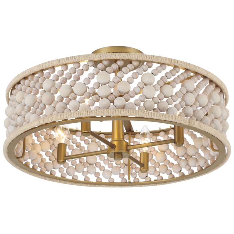 Image 5 Minka Lavery Horsmore 4-Light 20.25-in Brass Semi-Flush more views