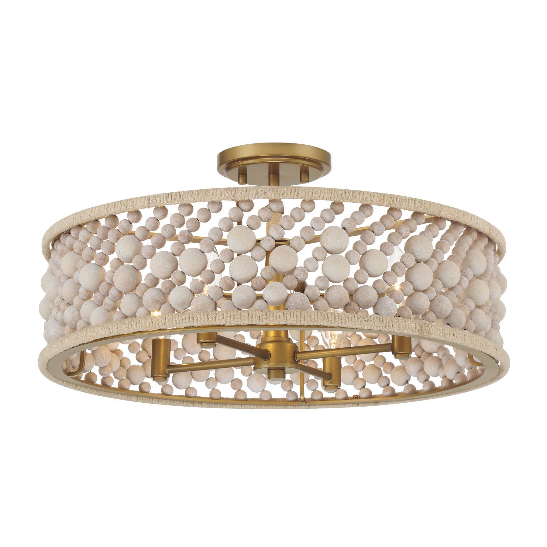 Image 7 Minka Lavery Horsmore 4-Light 20.25-in Brass Semi-Flush more views