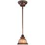 2_Minka Lavery Illuminati 8" Wide Patina Art Glass Mini Pendant Light