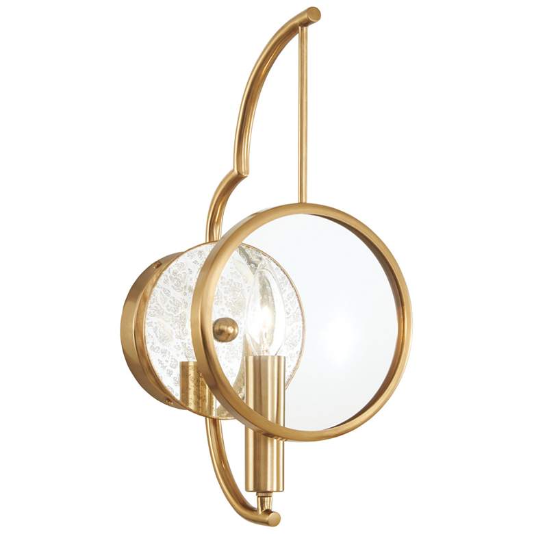 Image 1 Minka Lavery Into Focus 1-Light 7-in Artisan Brass Wall Sconce