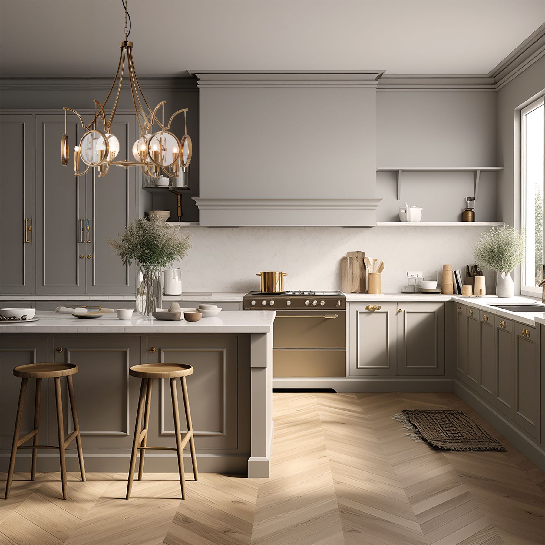 Image 7 Minka Lavery Into Focus 6-Light 29-in Artisan Brass Chandelier more views