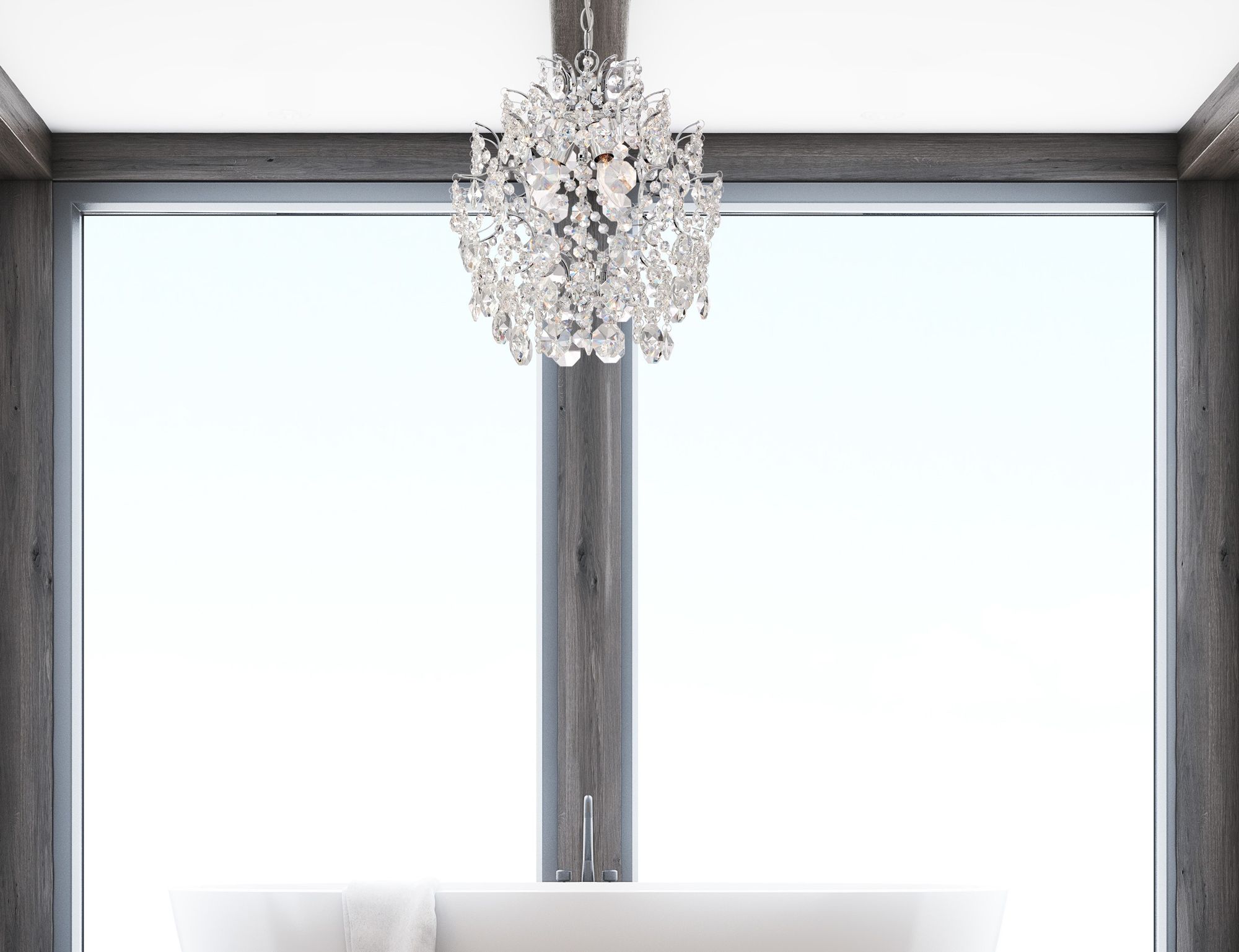 Image 3 Minka-Lavery Isabella's Crown 3-Light Chrome and Crystal Mini Chandelier more views