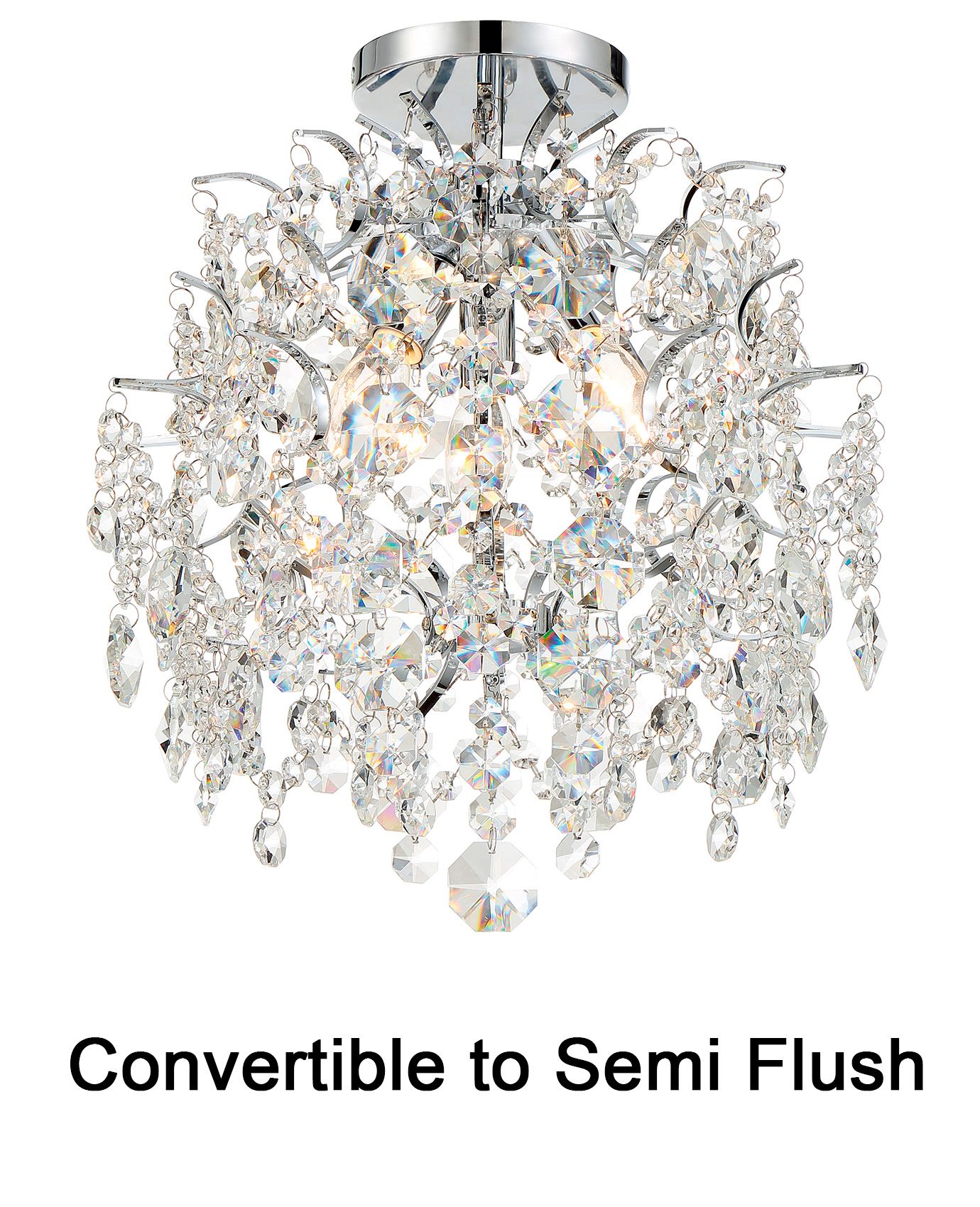 Image 5 Minka-Lavery Isabella's Crown 3-Light Chrome and Crystal Mini Chandelier more views