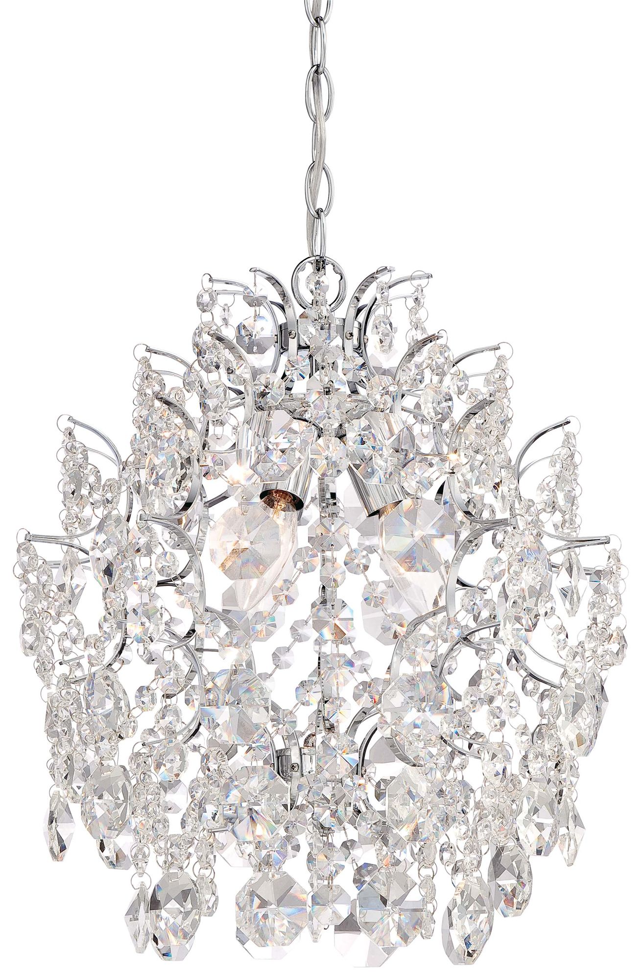 Minka-Lavery Isabella's Crown 3-Light Chrome and Crystal Mini Chandelier