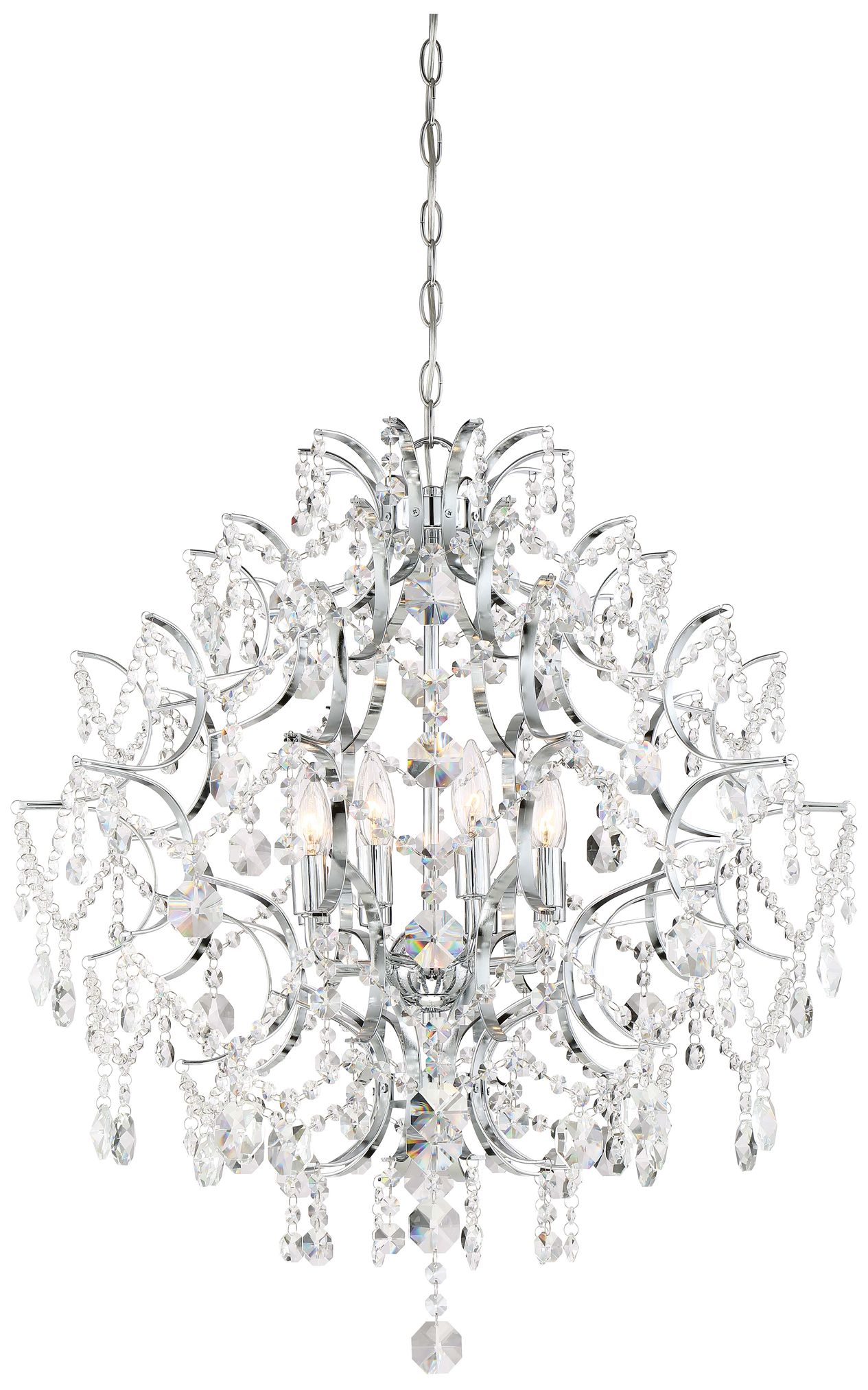 Minka-Lavery Isabella's Crown 8-Light Chrome and Crystal Chandelier