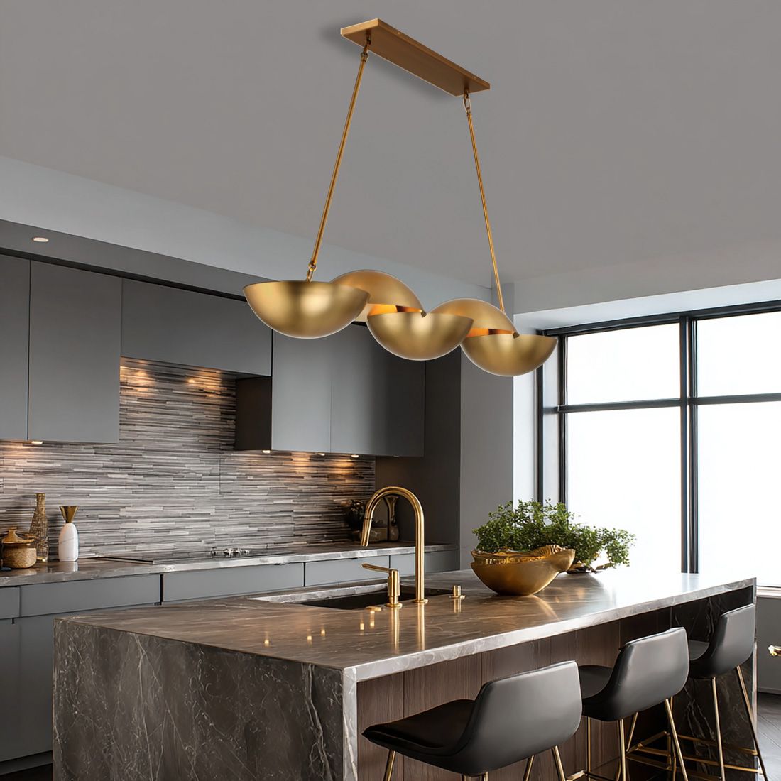 Image 4 Minka-Lavery Ivy Lane 6-Light 50-in Legacy Brass Indoor Island Chandelier more views