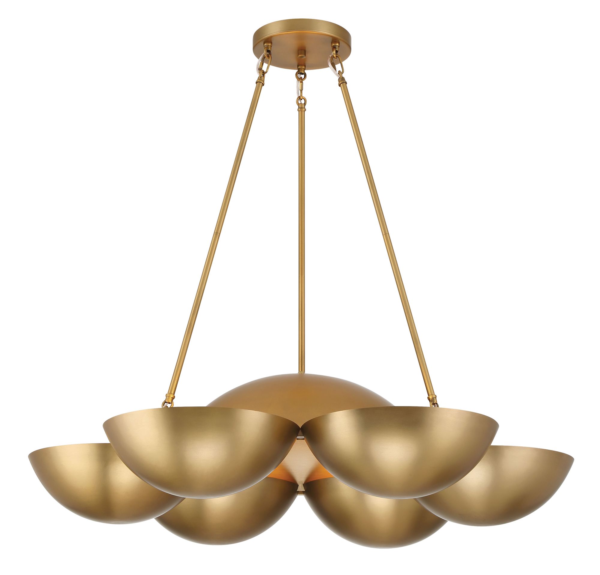 Image 2 Minka-Lavery Ivy Lane 6-Lt 36-in Legacy Brass Chandelier with Brass Spheres more views