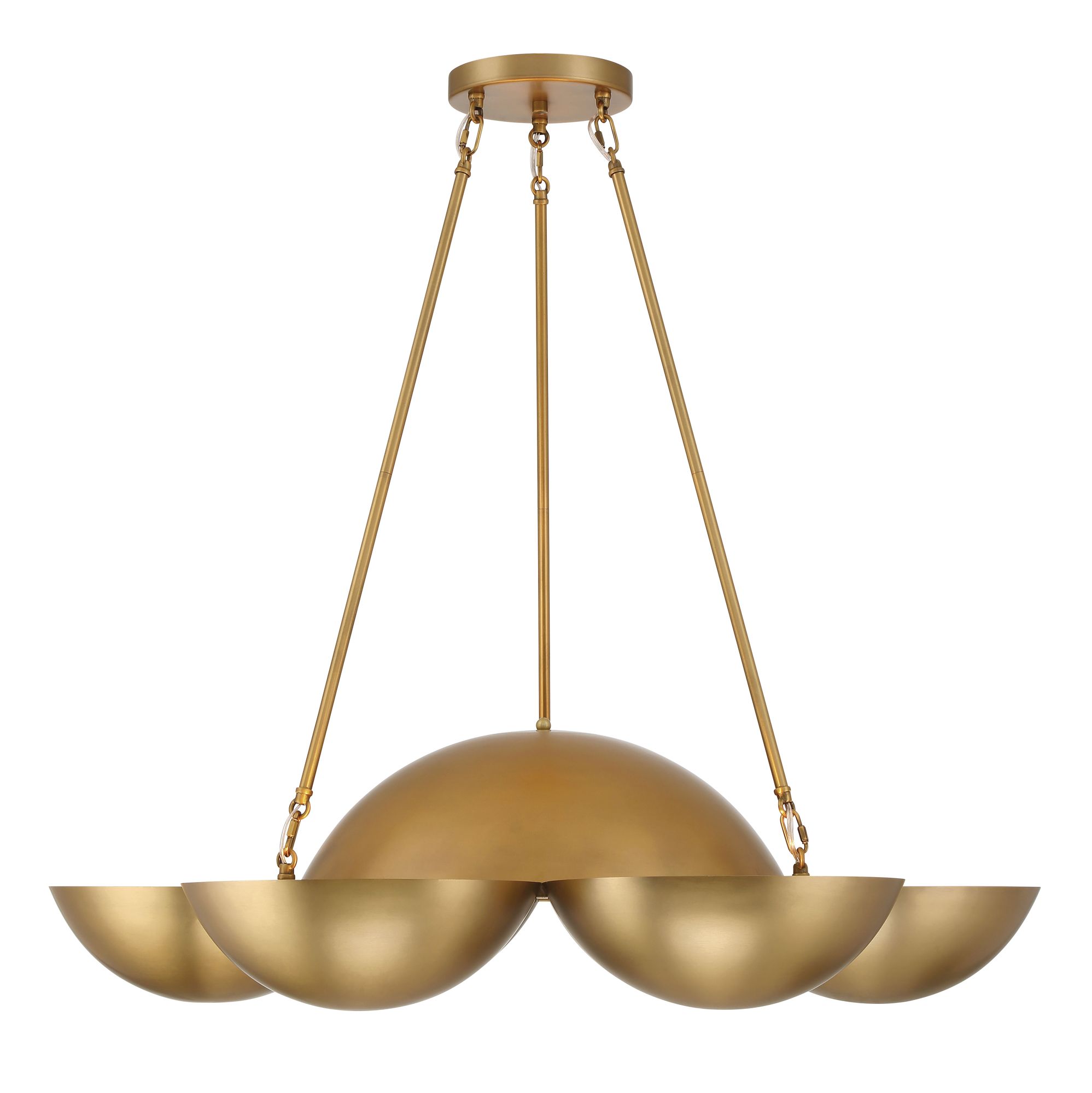 Image 3 Minka-Lavery Ivy Lane 6-Lt 36-in Legacy Brass Chandelier with Brass Spheres more views