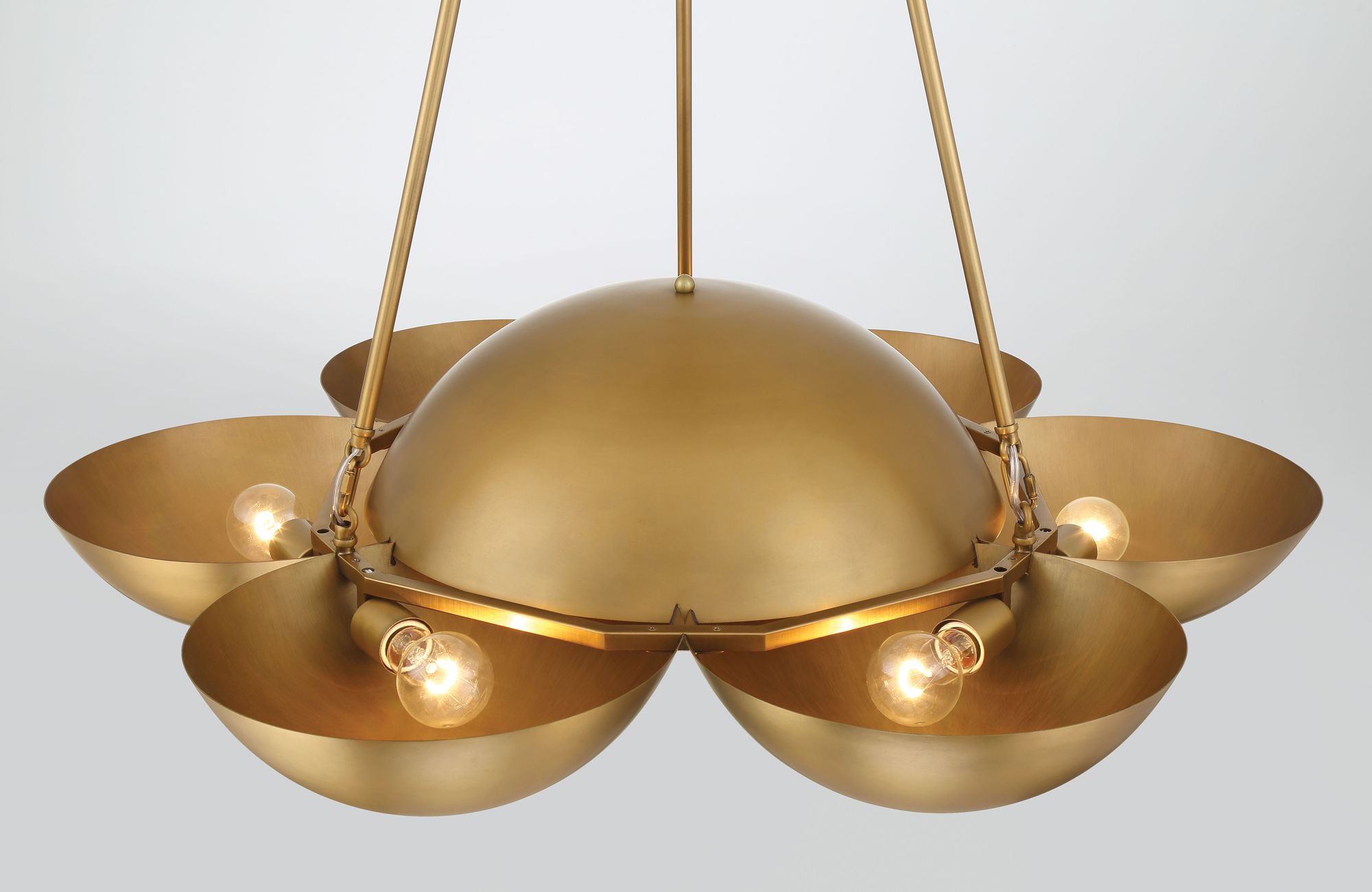 Image 4 Minka-Lavery Ivy Lane 6-Lt 36-in Legacy Brass Chandelier with Brass Spheres more views