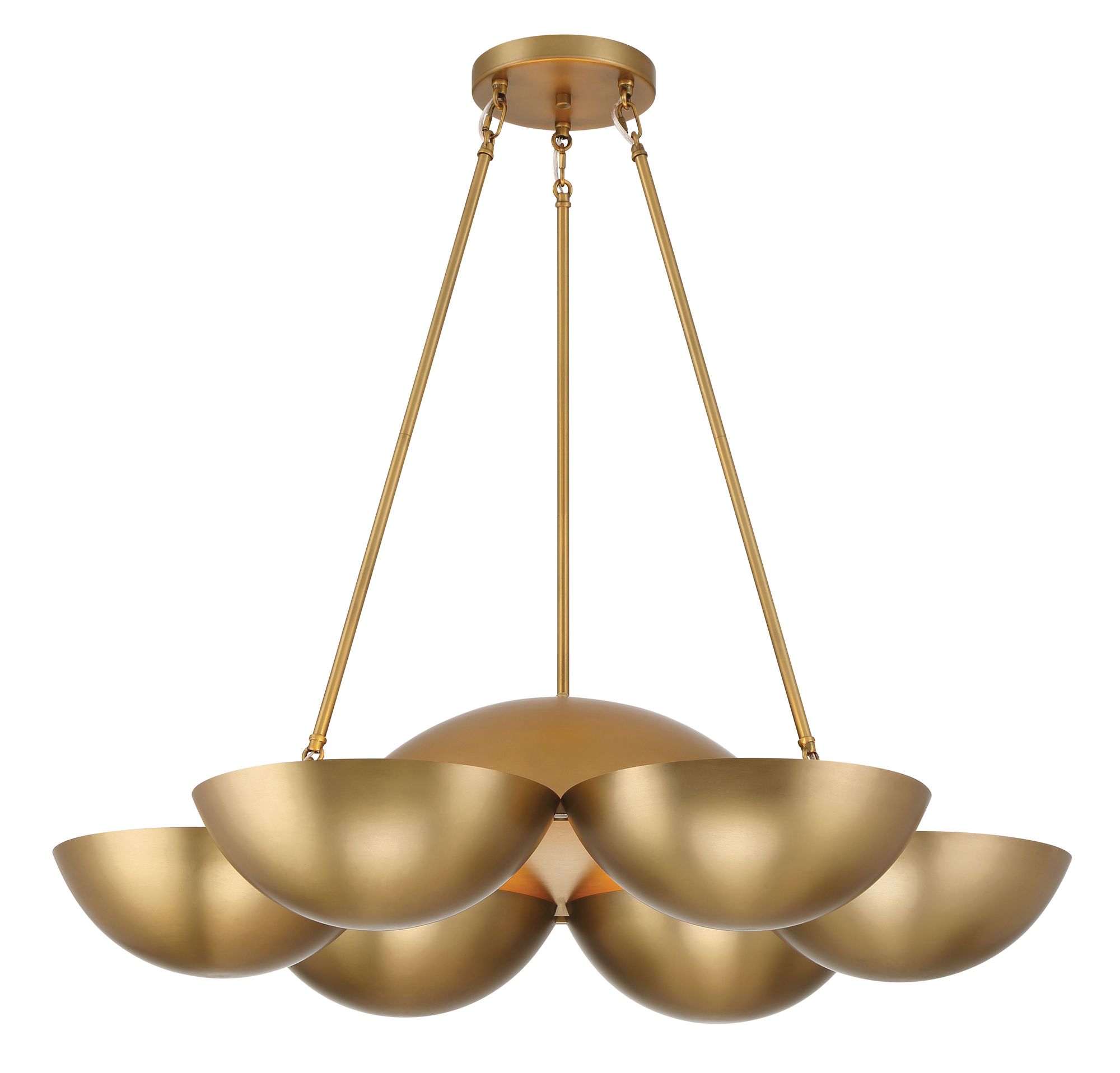 Minka-Lavery Ivy Lane 6-Lt 36-in Legacy Brass Chandelier with Brass Spheres