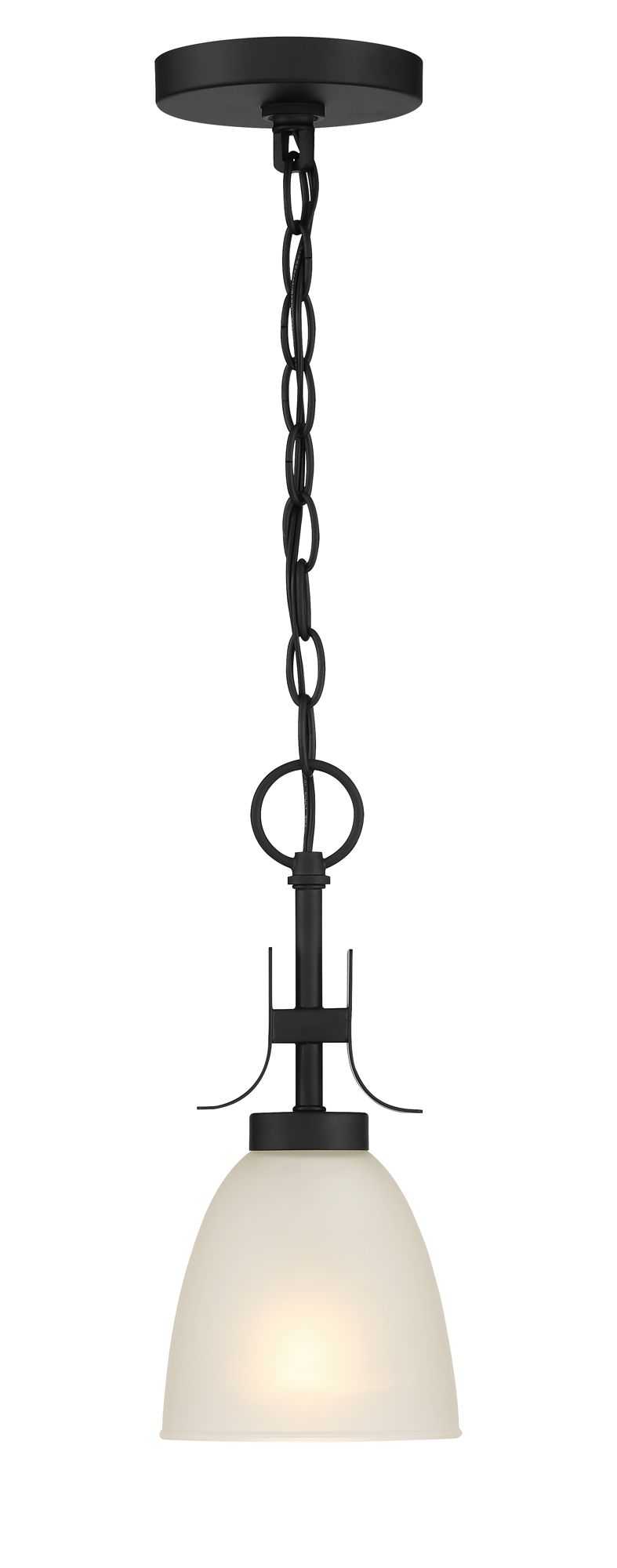 Thumbnail2 of Minka-Lavery Kaitlen 1-Light Coal Black Pendant to Semi-Flush more views