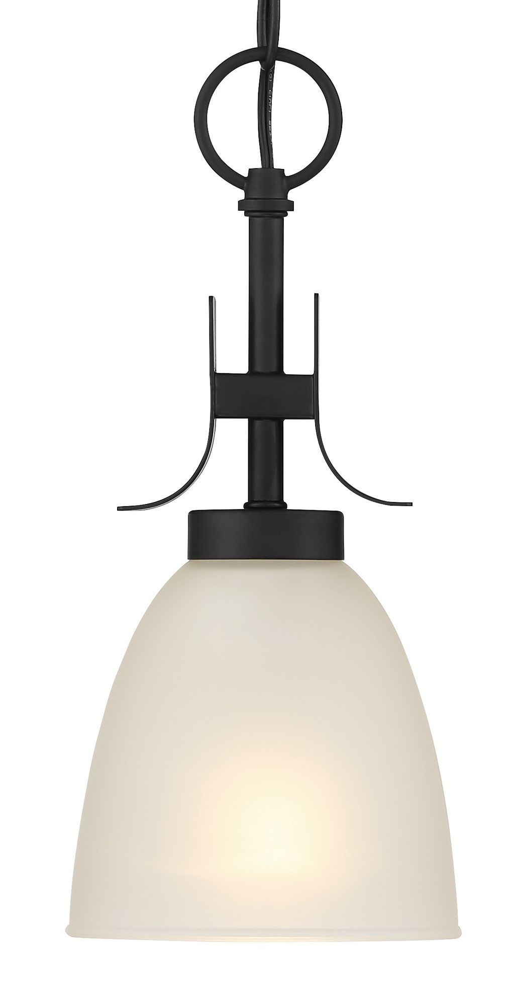 Thumbnail3 of Minka-Lavery Kaitlen 1-Light Coal Black Pendant to Semi-Flush more views