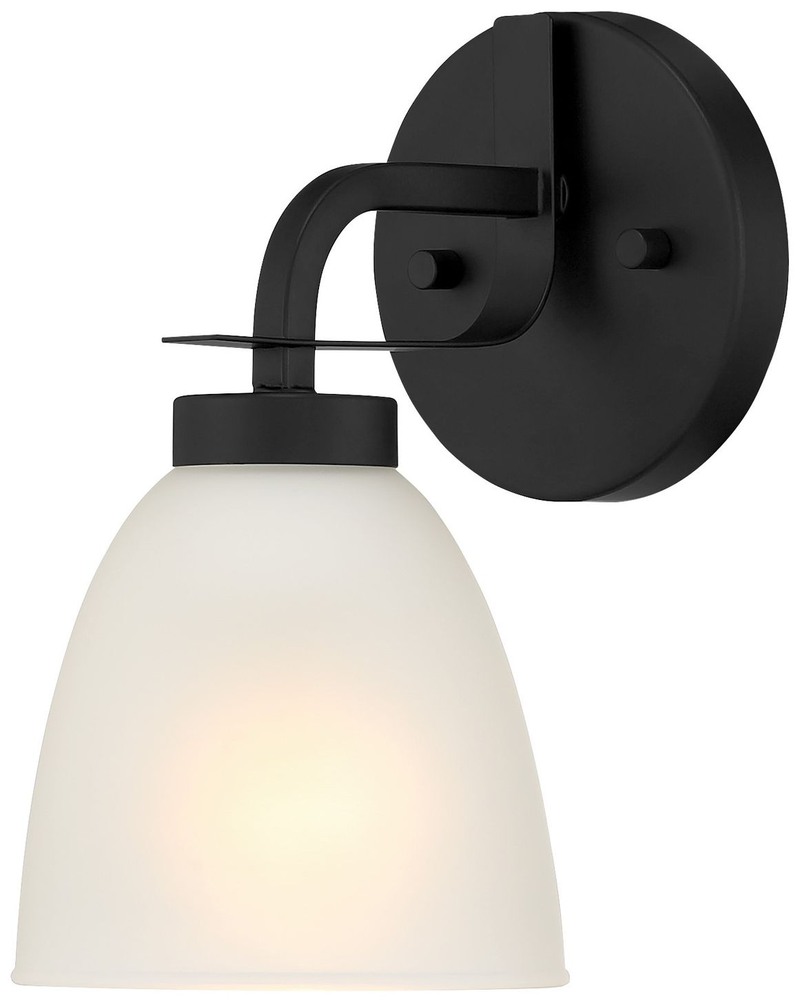 Image 2 Minka-Lavery Kaitlen 1-Light Coal Black Vanity Light with Glass Shade more views