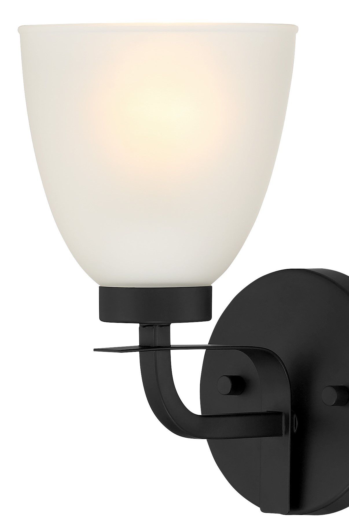 Image 3 Minka-Lavery Kaitlen 1-Light Coal Black Vanity Light with Glass Shade more views
