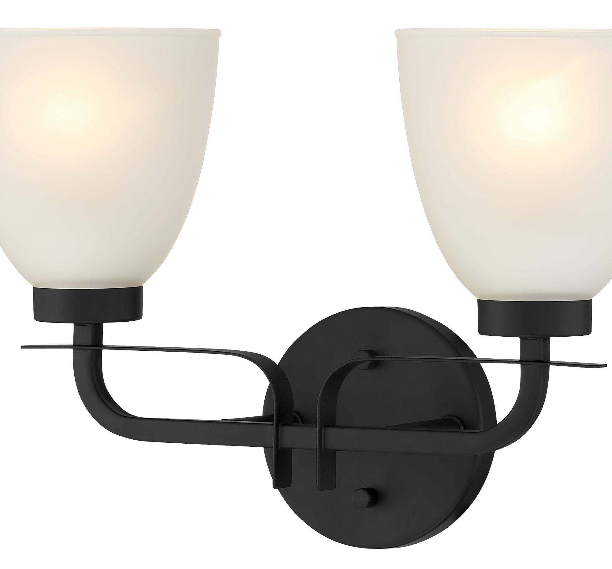 Image 3 Minka-Lavery Kaitlen 2-Light Coal Black Vanity Light with Glass Shades more views