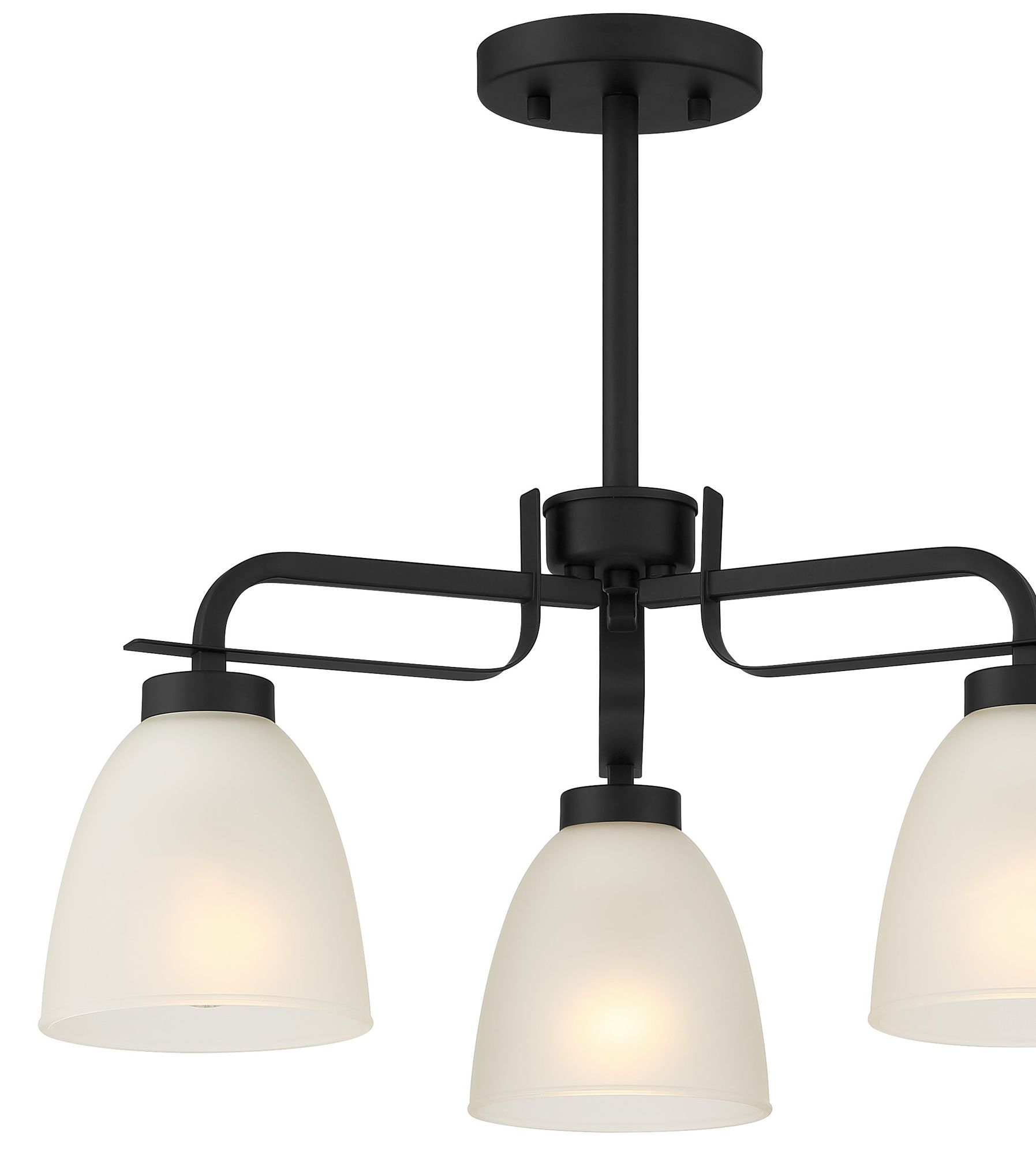 Image 2 Minka-Lavery Kaitlen 3-Light Coal Black Semi-Flush to Chandelier more views