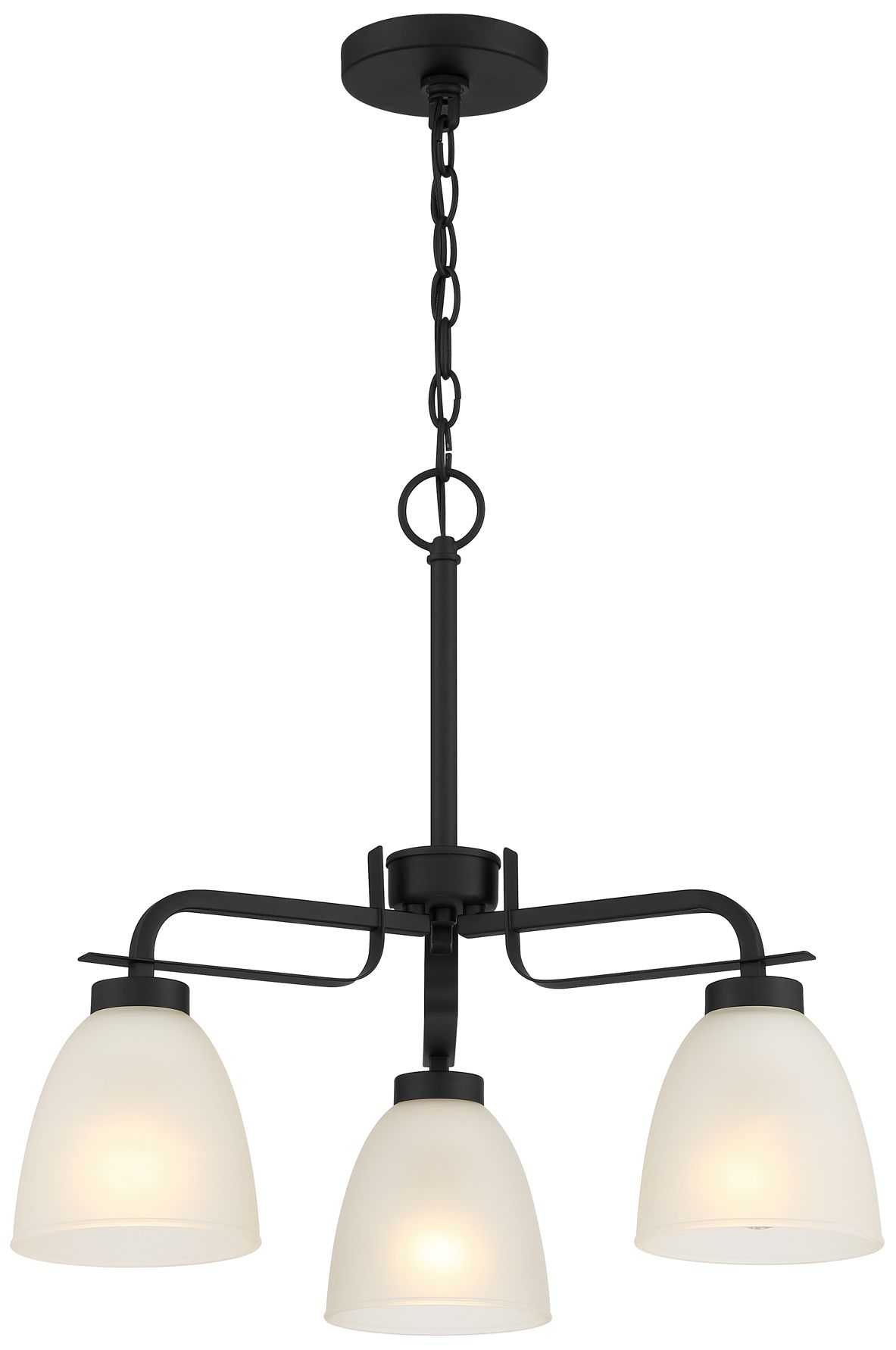 Image 4 Minka-Lavery Kaitlen 3-Light Coal Black Semi-Flush to Chandelier more views