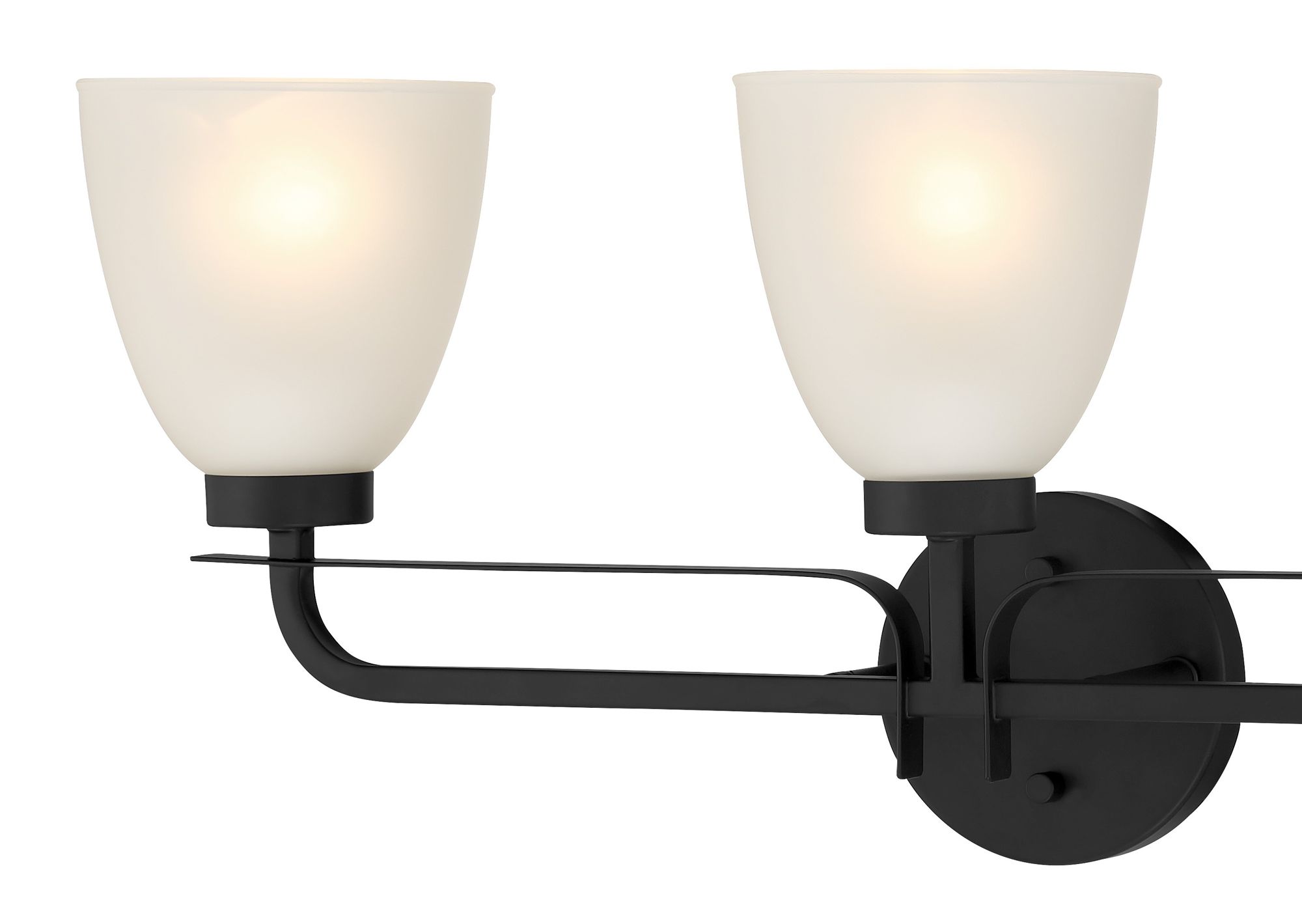 Image 4 Minka-Lavery Kaitlen 3-Light Coal Black Vanity Light with Glass Shades more views
