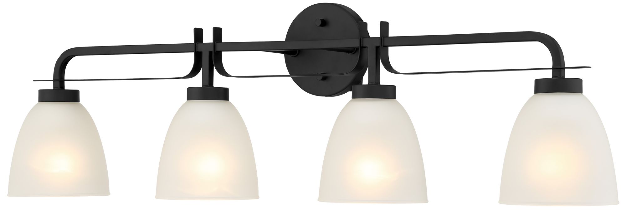Image 2 Minka-Lavery Kaitlen 4-Light Coal Black Vanity Light with Glass Shades more views