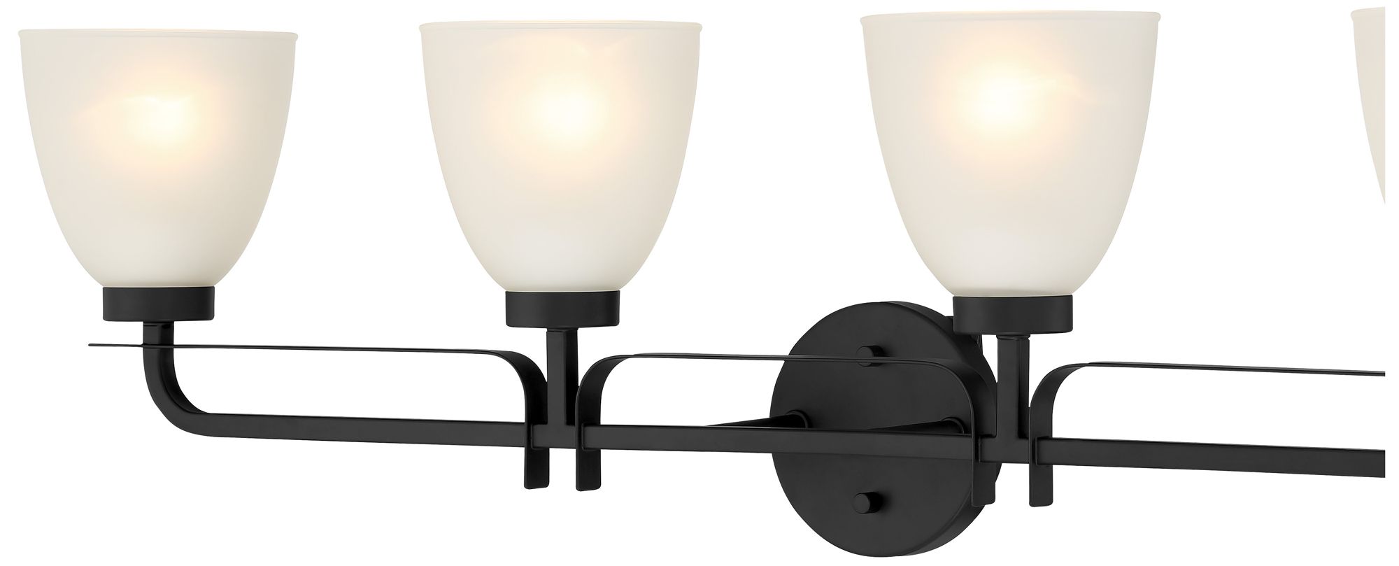 Image 3 Minka-Lavery Kaitlen 4-Light Coal Black Vanity Light with Glass Shades more views