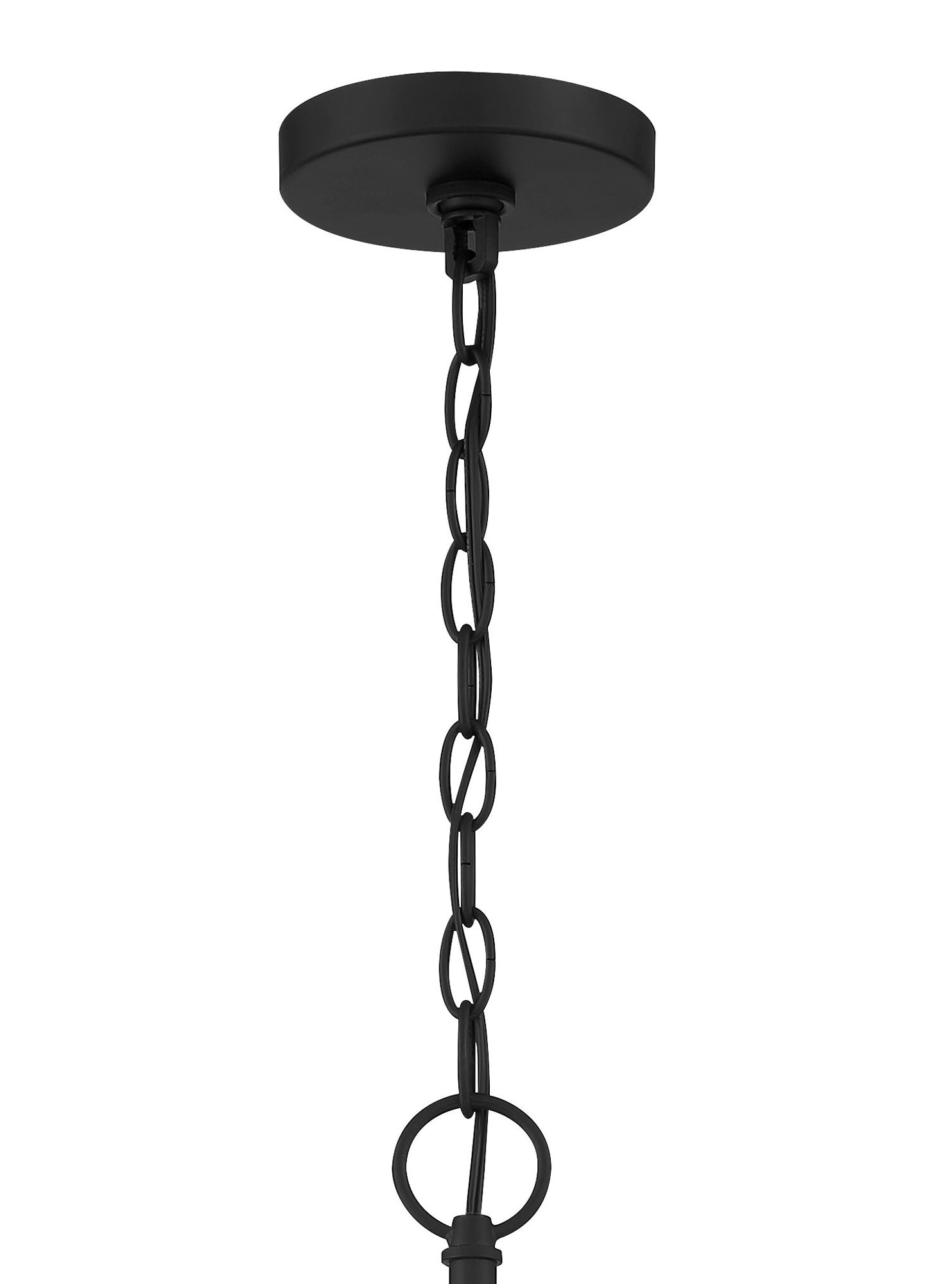 Image 6 Minka-Lavery Kaitlen 5-Light Coal Black Chandelier with White Glass Shades more views