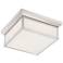 Minka Lavery Kentwood 13" Wide White and Polished Nickel Ceiling Light