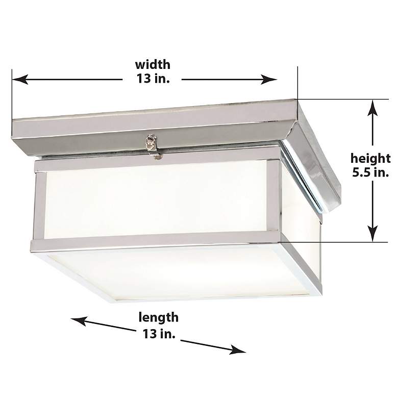 Image 3 Minka Lavery Kentwood 13" Wide White and Polished Nickel Ceiling Light more views